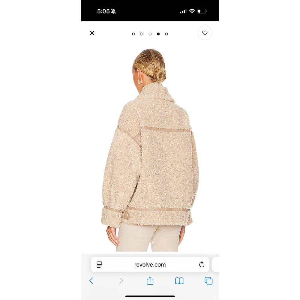Lamarque Cream Shearling Jacket - Picture 5 of 8